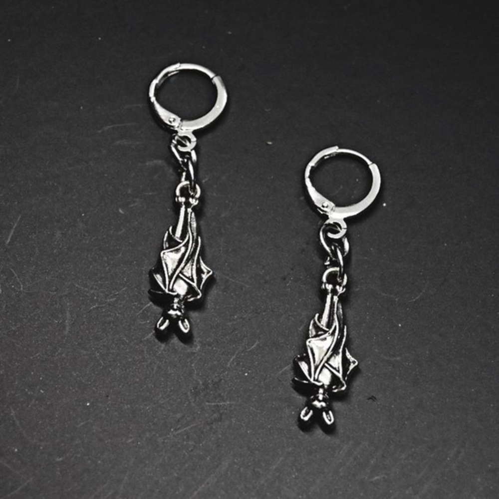 Hanging Bat Earrings